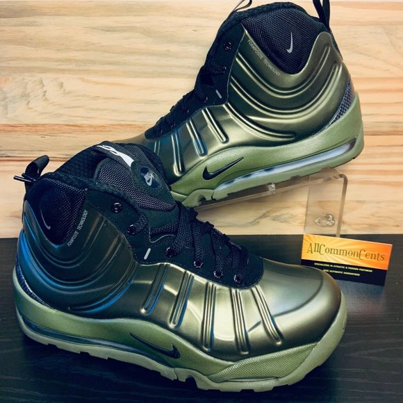 nike foamposite boots green